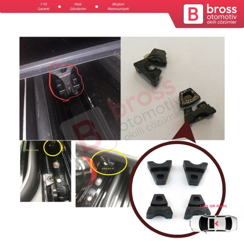 Mercedes CLA A C E Class W176 W177 W205 C207 C117 İçin 4 Adet Sunroof Kızak Tamir Braket Klipsi