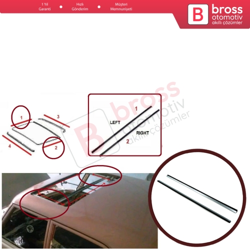 Mercedes W123 S123 C123 W126 W108 W109 W110 W112 W114 W115 İçin Sunroof Yan Fırça Fitil Conta Takımı 1087820198