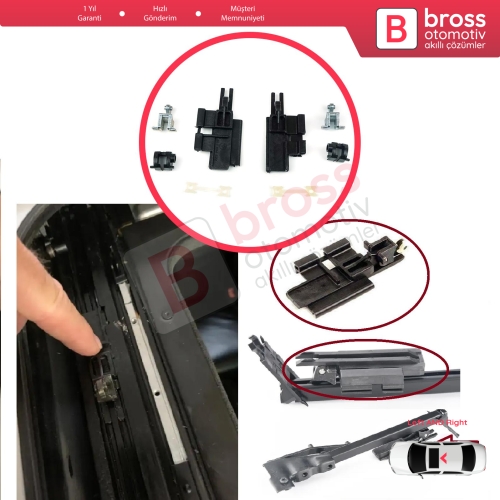BMW 5 Serisi E39 1996-2003 4/5 Kapı X5 E53 2000-2006 811694522 811694523 İçin 8 Parça Sağ Sol Sunroof Sürgülü Tavan Kılavuz Rayı Kaldırma Kolu Tamir Seti