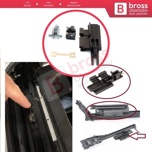 BMW 5 Serisi E39 1996-2003 4/5 Kapı X5 E53 2000-2006 811694523 54128202295 İçin 4 Parça Sol Sunroof Sürgülü Tavan Kılavuz Rayı Kaldırma Kolu Tamir Seti 