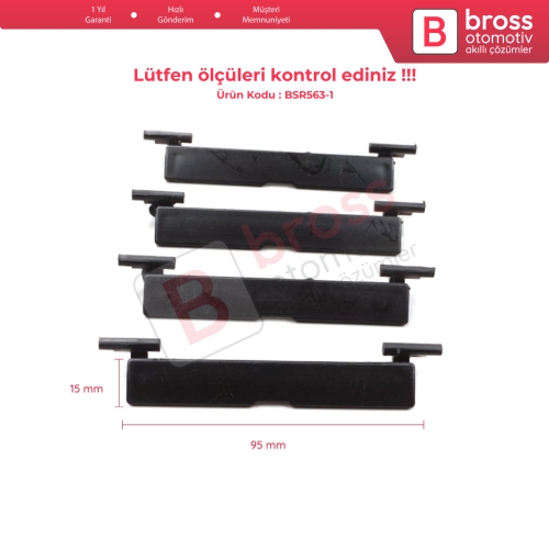 Mercedes C Class W204 İçin 4 Adet Tavan Oluk Çıta Port Kapak 2046983530 95 mm*15 mm