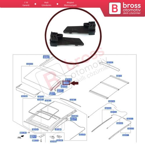 Hyundai I30 MK2 GD için Sunroof Kızak Arka Ayağı 81698A5000, 81699A5000