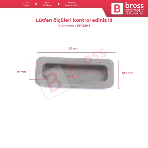 BMW E39 E46 54137134542 için Sunroof Güneşlik Açma Tutamak Elceği Koyu Gri