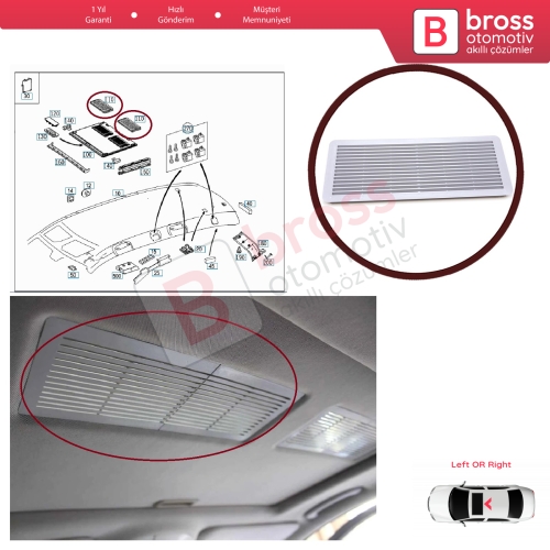 Mercedes W202 W203 W208 W209 W210 W211 W215 W219 W220 W240 W140 için 1 Adet Sunroof Perde Tavan Havalandırma Izgarası A2117840644