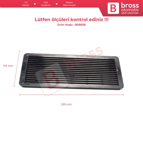 Mercedes W202 W203 W208 W209 W210 W211 W215 W219 W220 W240 W140 için 1 Adet Siyah Sunroof Perde Tavan Havalandırma Izgarası A2117840644