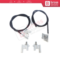 Renault Clio MK2 1998-2012 için Sağ Sol Elektrikli Sunroof Kızak Halat ve Metal Ayak Seti