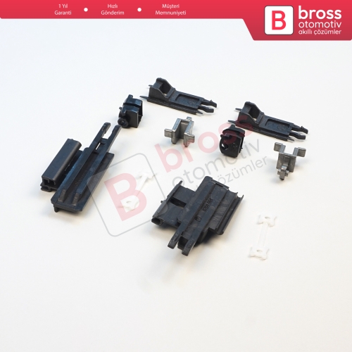 BMW 5 Serisi E39 1996-2003 4/5 Kapı X5 E53 2000-2006 811694522 811694523 İçin 10 Parça Sağ Sol Sunroof Sürgülü Tavan Kılavuz Rayı Kaldırma Kolu Tamir Seti