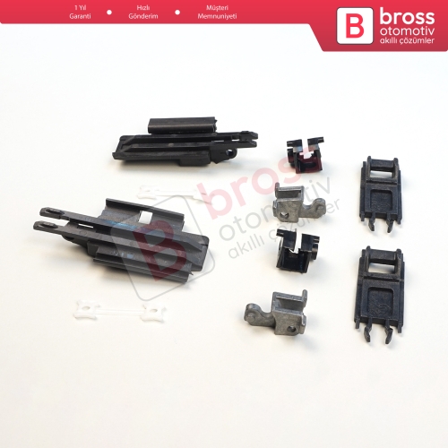 BMW 5 Serisi E39 1996-2003 4/5 Kapı X5 E53 2000-2006 811694522 811694523 İçin 10 Parça Sağ Sol Sunroof Sürgülü Tavan Kılavuz Rayı Kaldırma Kolu Tamir Seti