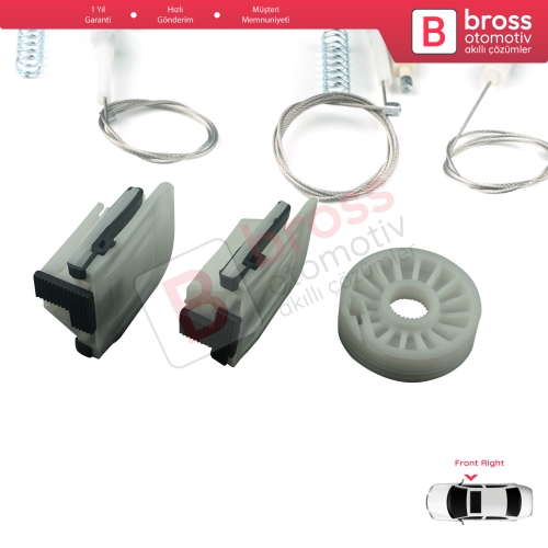 Ford Mondeo MK4 BA7 2007-2015 4/5 Kapı 7S71A23200 İçin Ön Sağ Kapı Cam Kriko Tamir Seti