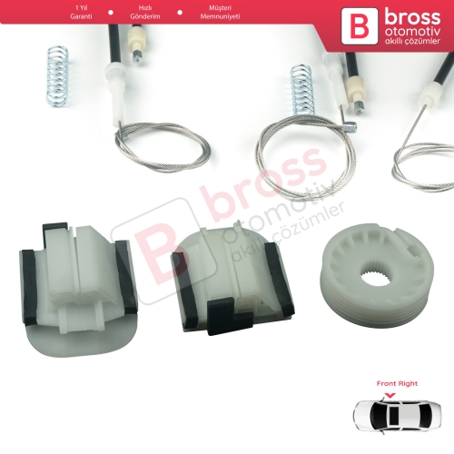 Ford Mondeo MK4 BA7 2007-2015 4/5 Kapı 7S71A23200 İçin Ön Sağ Kapı Cam Kriko Tamir Seti