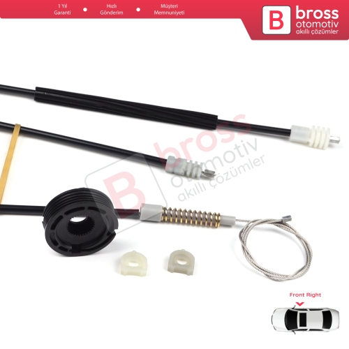 Volvo C70 873 1998-2005 Cabrio Convertible CC İçin Sağ Cam Kriko Tamir Seti
