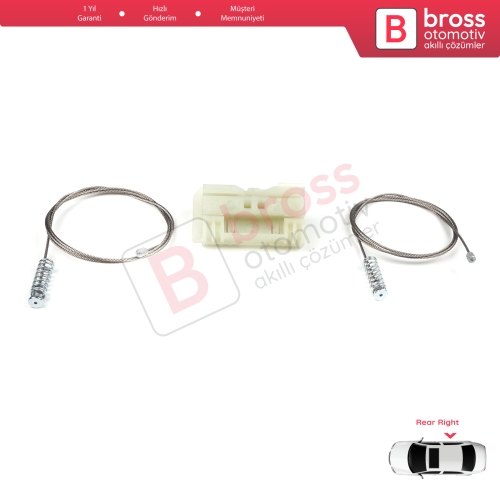 Renault Clio MK3 BR CR KR SB SR 2005-2014 5-Kapı 8200291153 İçin Elektrikli Arka Sağ Cam Kriko Tamir Seti