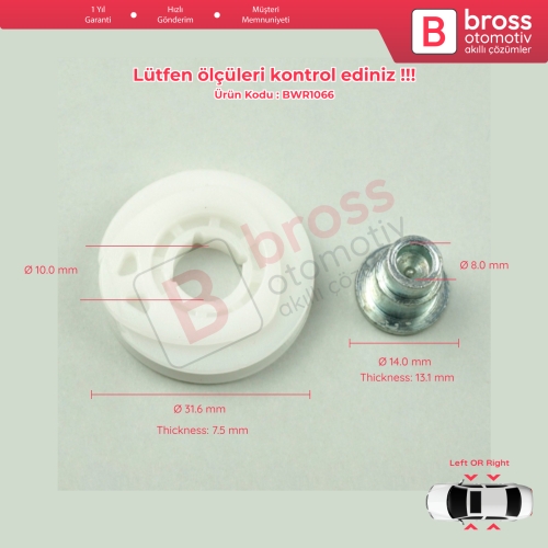 VW Golf MK4 5 6 1997-2014 Bora Jetta A4 A5 Vento R32 GTI İçin Cam Kriko Tamir Köşe Makarası