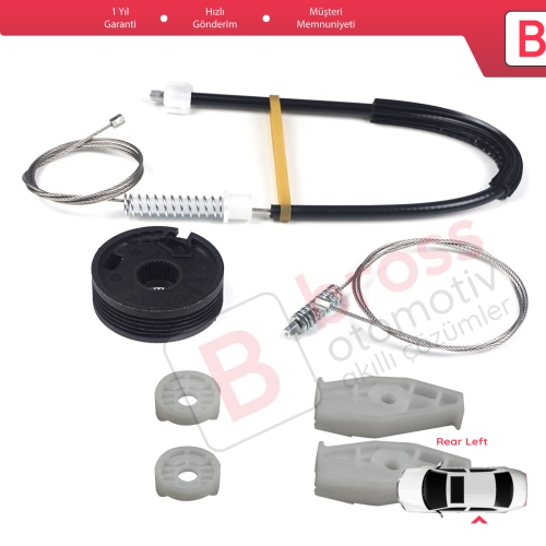 Renault Megane MK1 EA0/1 1996-2003 Cabriolet Convertible 7700848450 İçin Elektrikli Arka Sol Cam Kriko Tamir Seti
