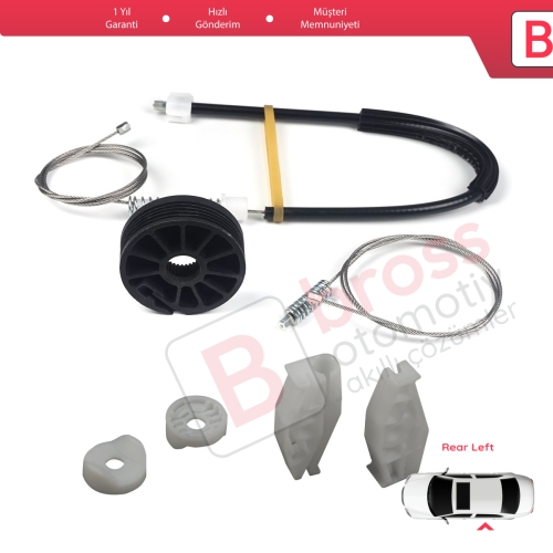 Renault Megane MK1 EA0/1 1996-2003 Cabriolet Convertible 7700848450 İçin Elektrikli Arka Sol Cam Kriko Tamir Seti