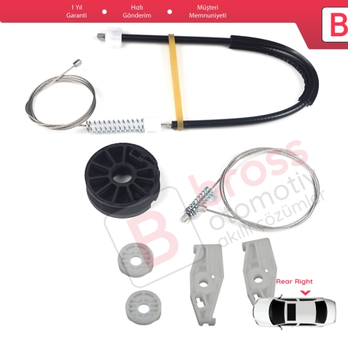 Renault Megane MK1 EA0/1 1996-2003 Cabriolet Convertible 7700848451 İçin Elektrikli Arka Sağ Cam Kriko Tamir Seti