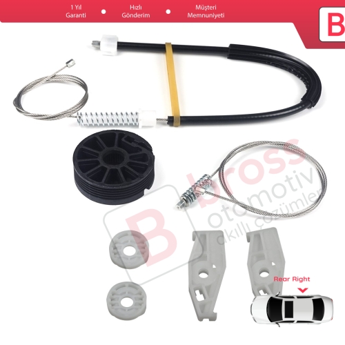 Renault Megane MK1 EA0/1 1996-2003 Cabriolet Convertible 7700848451 İçin Elektrikli Arka Sağ Cam Kriko Tamir Seti