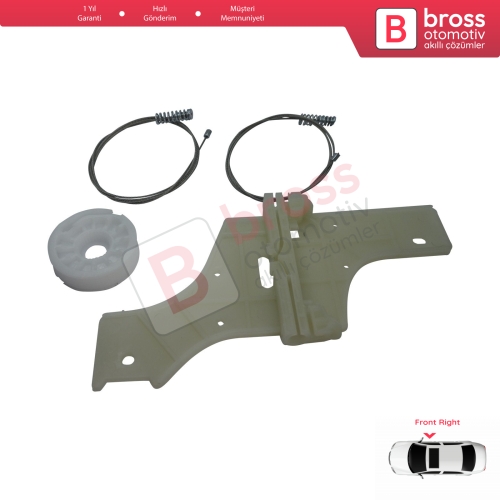 Peugeot 508 MK1 W23  8D 8E 2010-2018 4/5 Kapı 9222GV İçin Elektrikli Ön Sağ Cam Kriko Tamir Seti