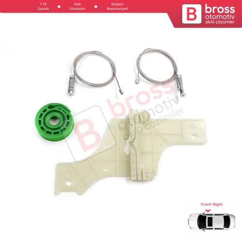 Peugeot 508 MK1 W23  8D 8E 2010-2018 4/5 Kapı 9222GV İçin Elektrikli Ön Sağ Cam Kriko Tamir Seti