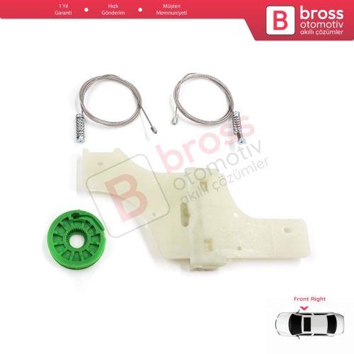 Peugeot 508 MK1 W23  8D 8E 2010-2018 4/5 Kapı 9222GV İçin Elektrikli Ön Sağ Cam Kriko Tamir Seti