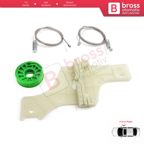 Peugeot 508 MK1 W23  8D 8E 2010-2018 4/5 Kapı 9222GV İçin Elektrikli Ön Sağ Cam Kriko Tamir Seti