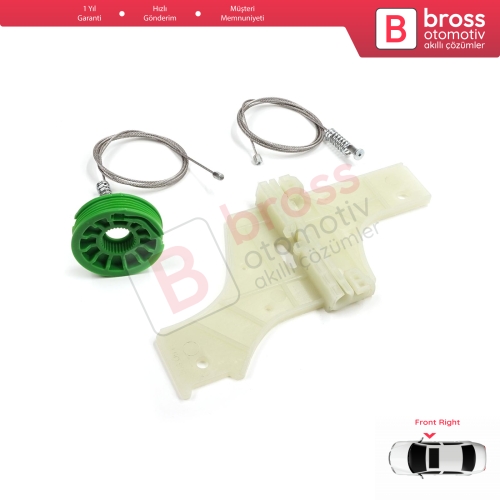 Peugeot 508 MK1 W23  8D 8E 2010-2018 4/5 Kapı 9222GV İçin Elektrikli Ön Sağ Cam Kriko Tamir Seti