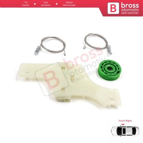 Peugeot 508 MK1 W23  8D 8E 2010-2018 4/5 Kapı 9222GV İçin Elektrikli Ön Sağ Cam Kriko Tamir Seti