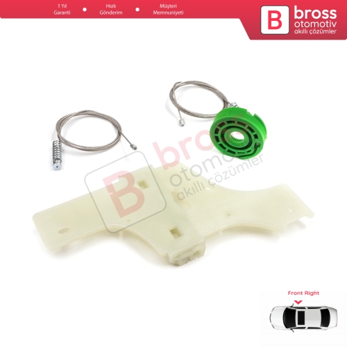 Peugeot 508 MK1 W23  8D 8E 2010-2018 4/5 Kapı 9222GV İçin Elektrikli Ön Sağ Cam Kriko Tamir Seti