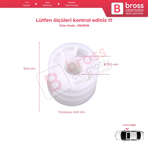 VW Transporter T5 Caravelle Multivan 2003-2015 7H0837754 İçin Ön Sağ Kapı Cam Kriko Tamir Makarası