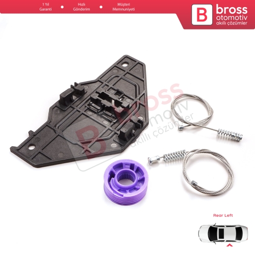 Citroen C5 MK2 MK3 RD/TD RC RD RW 2007-2018 4/5 Kapı 9675915280 İçin Elektrikli Arka Sol Cam Kriko Tamir Seti