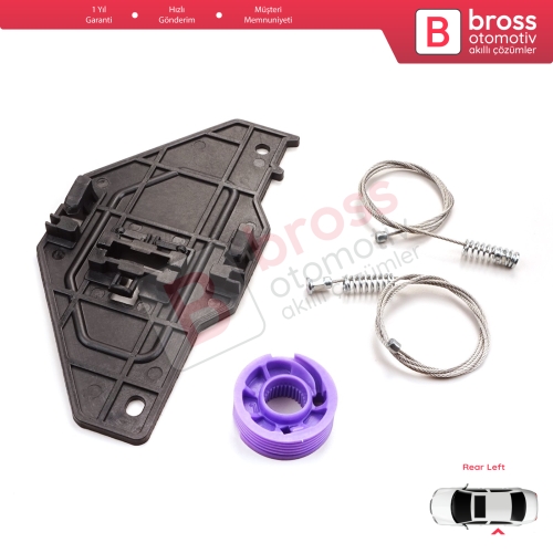 Citroen C5 MK2 MK3 RD/TD RC RD RW 2007-2018 4/5 Kapı 9675915280 İçin Elektrikli Arka Sol Cam Kriko Tamir Seti