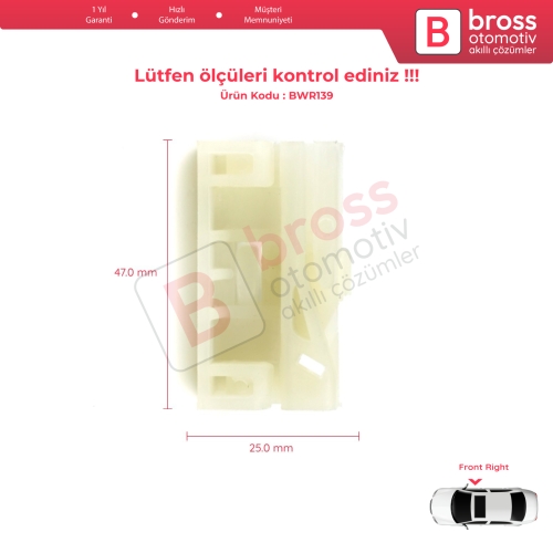 Mercedes Vito Viano Mixto MK2 W639 2003-2010 6397200146 İçin Ön Sağ Kapı Cam Kriko Tamir Plastiği