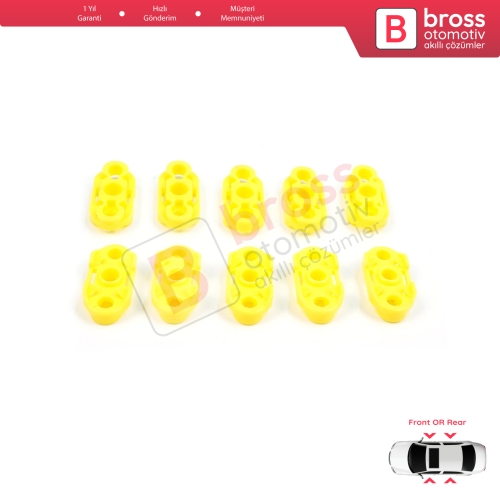 Buick Pontiac Oldsmobile Impala Cadillac GM Saab 20369894 20369895 İçin 10 Adet Cam Kriko Tamir Kılavuz Klipsi