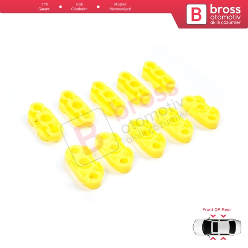 Buick Pontiac Oldsmobile Impala Cadillac GM Saab 20369894 20369895 İçin 10 Adet Cam Kriko Tamir Kılavuz Klipsi