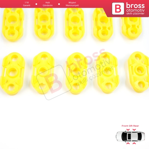 Buick Pontiac Oldsmobile Impala Cadillac GM Saab 20369894 20369895 İçin 10 Adet Cam Kriko Tamir Kılavuz Klipsi