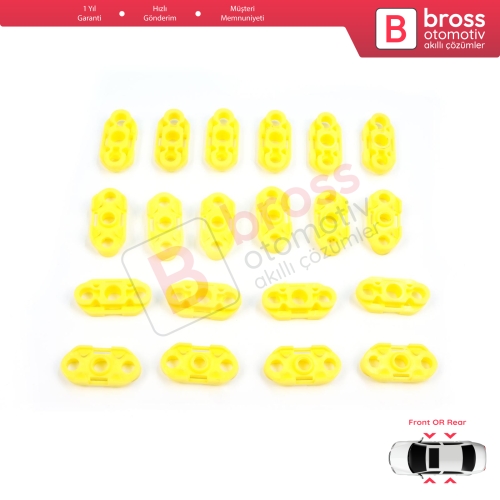 Buick Pontiac Oldsmobile Impala Cadillac GM Saab 20369894 20369895 İçin 20 Adet Cam Kriko Tamir Kılavuz Klipsi