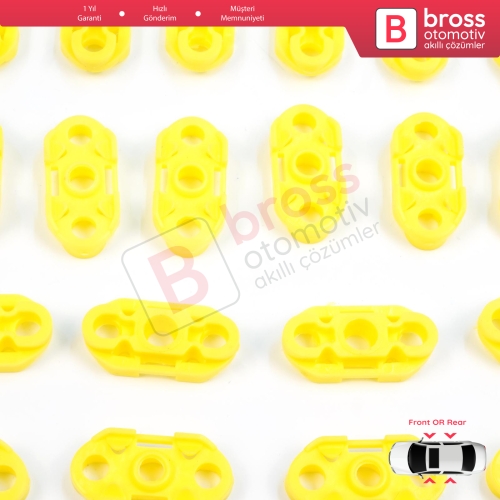 Buick Pontiac Oldsmobile Impala Cadillac GM Saab 20369894 20369895 İçin 20 Adet Cam Kriko Tamir Kılavuz Klipsi