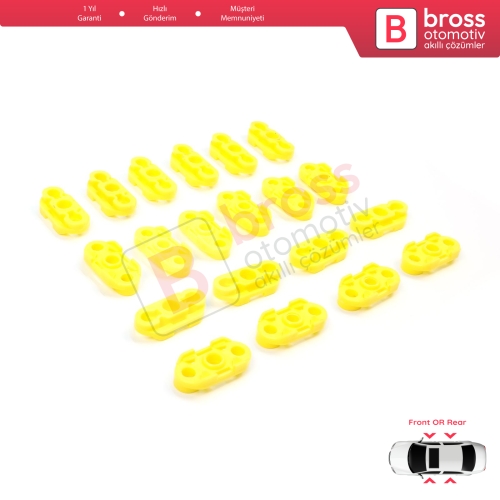 Buick Pontiac Oldsmobile Impala Cadillac GM Saab 20369894 20369895 İçin 20 Adet Cam Kriko Tamir Kılavuz Klipsi