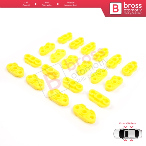 Buick Pontiac Oldsmobile Impala Cadillac GM Saab 20369894 20369895 İçin 20 Adet Cam Kriko Tamir Kılavuz Klipsi