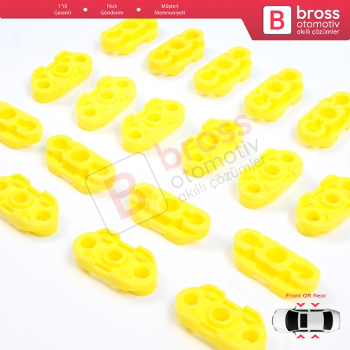 Buick Pontiac Oldsmobile Impala Cadillac GM Saab 20369894 20369895 İçin 20 Adet Cam Kriko Tamir Kılavuz Klipsi