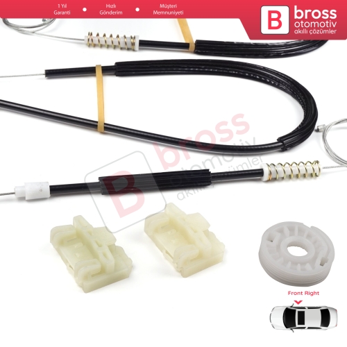 VW Passat B5 3B 3BG Skoda Superb MK1 B5 3U 3B1837462 İçin Ön Sağ Cam Kriko Tamir Seti