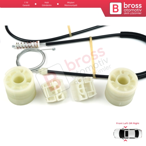 VW Transporter T5 Caravelle Multivan 2003-2015 7H0837753 7H0837754 İçin Ön Kapı Cam Kriko Tamir Seti