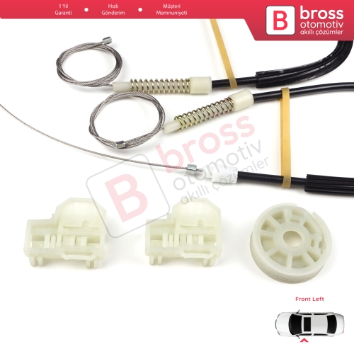 VW Polo MK3 6N1 6N2 Hatchback 1994-2001 4/5 Kapı 6N4837461 İçin Ön Sol Kapı Cam Kriko Tamir Seti
