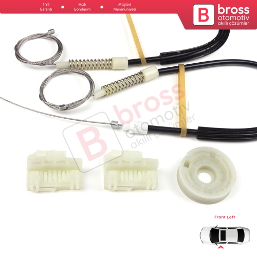 VW Polo MK3 6N1 6N2 Hatchback 1994-2001 4/5 Kapı 6N4837461 İçin Ön Sol Kapı Cam Kriko Tamir Seti