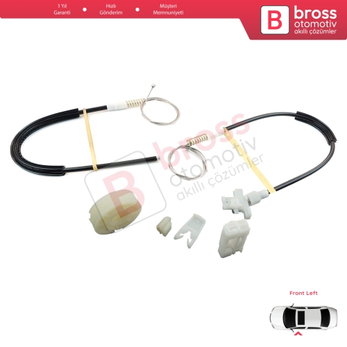 Renault Megane MK1 X64 1996-2003 4/5 Kapı 7700834347 İçin Ön Sol Kapı Cam Kriko Tamir Seti