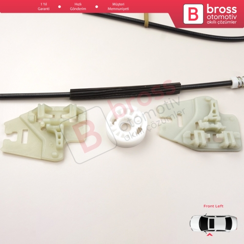 BMW 3 Serisi E46 1998-2001 4/5 Kapı Makyajsız Kasa 51337020659 İçin Ön Sol Kapı Cam Kriko Tamir Seti