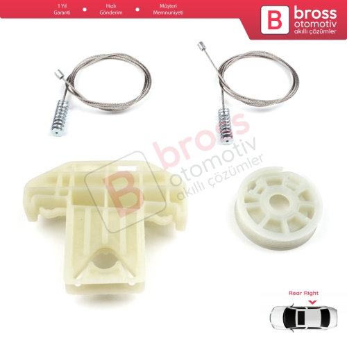 Ford Focus MK1 1998-2005 4/5 Kapı Hatchback Sedan Wagon 1138203 İçin Arka Sağ Kapı Cam Kriko Tamir Seti