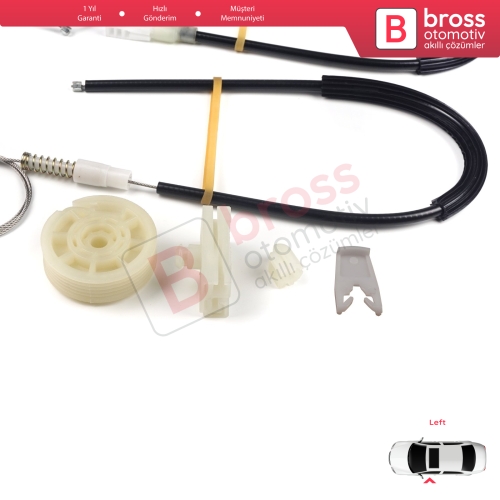 Renault Megane MK1 X64 DA0/1 Coupe 1996-2003 2/3 Kapı 7700834394 İçin Sol Kapı Cam Kriko Tamir Seti
