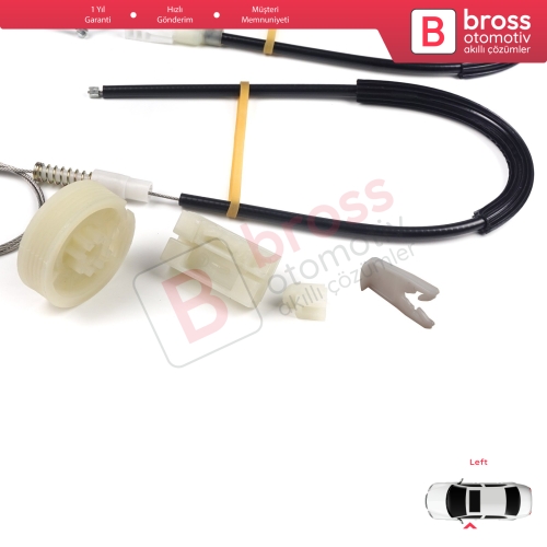 Renault Megane MK1 X64 DA0/1 Coupe 1996-2003 2/3 Kapı 7700834394 İçin Sol Kapı Cam Kriko Tamir Seti