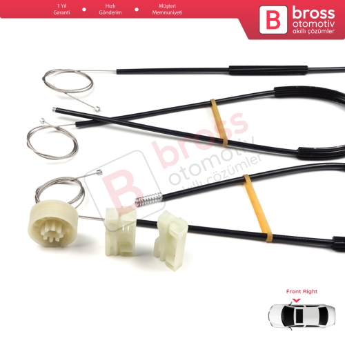 Mercedes Vito Viano Mixto MK2 W639 2003-2010 6397200146 İçin Ön Sağ Kapı Cam Kriko Tamir Seti
